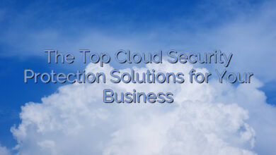 The Top Cloud Security Protection Solutions for Your Business